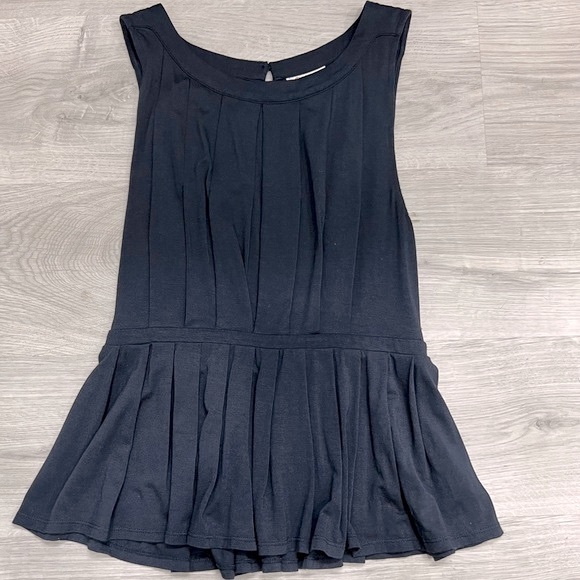 Anthropologie Tops - 4/$20 🛍 Deletta Anthropologie Peplum Navy Top